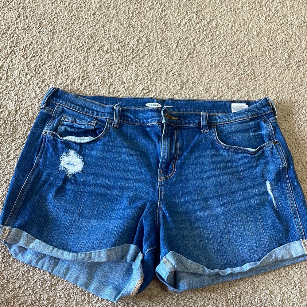 Size 14 Old Navy Boyfriend Blue Jean Shorts